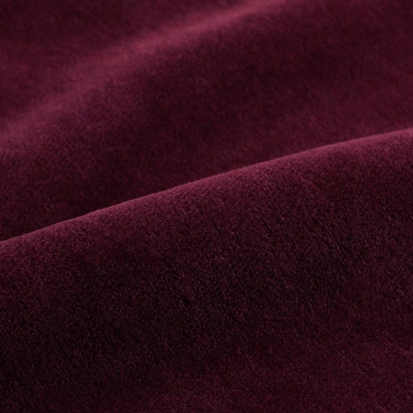 SPORTY & RICH - Velour 2 Pc Tracksuit in Burgundy/White Contrast MSRP $435 BNWT - Picture 9 of 11